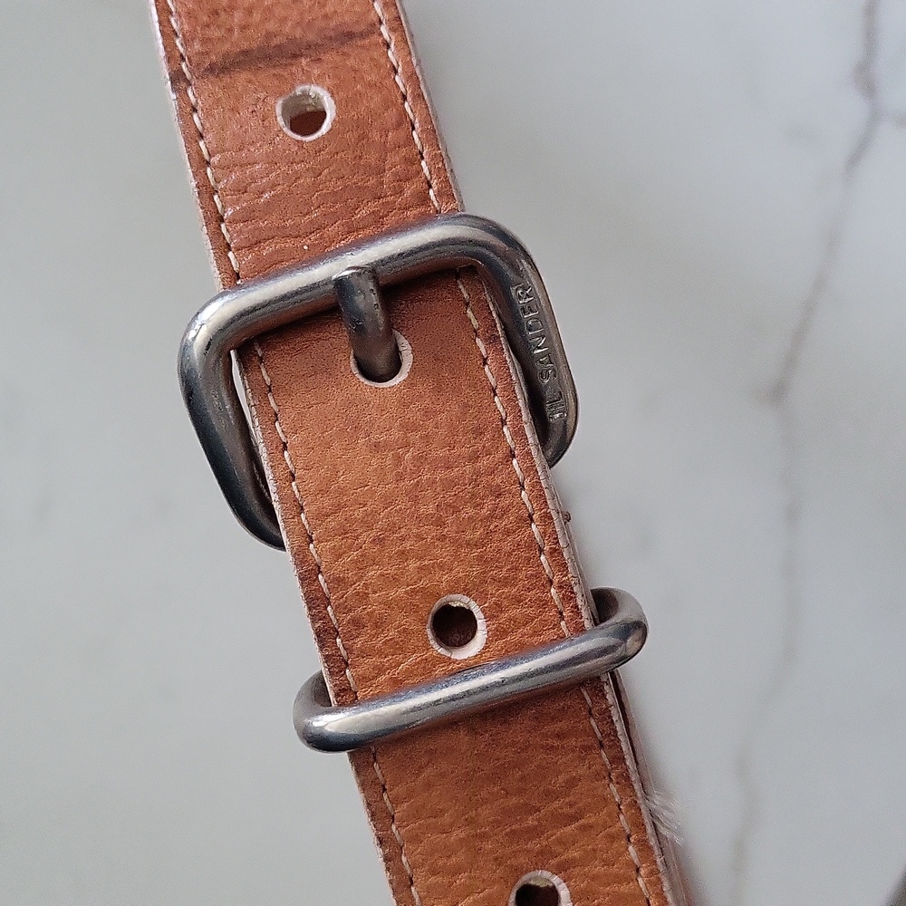 Vtg Jil Sander Leather Belt Made in Italy